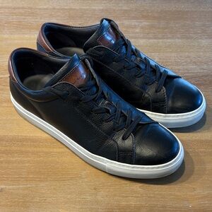Men’s To Boot Black Leather Sneakers-8 1/2 M Made In Italy